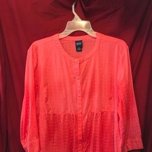 Rose’, peachy hip covering-blouse.